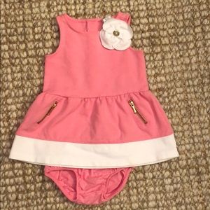 Janie and Jack pink and white dress.  6-12 months
